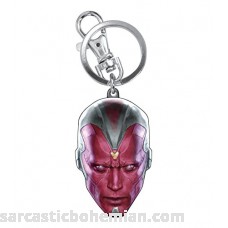 Marvel Avengers 2 Vision Head Colored Pewter Key Ring Action Figure Red, Silver B011E2RWGC
